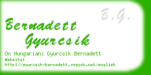 bernadett gyurcsik business card